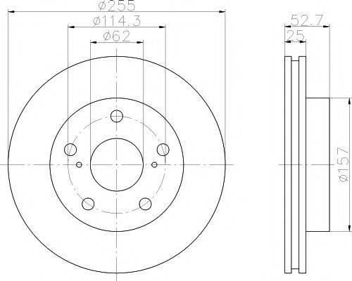 HELLA PAGID 8DD355105241 гальмівний диск