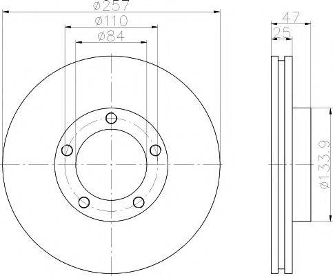 HELLA PAGID 8DD355102191 гальмівний диск