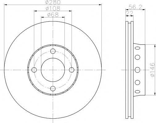 HELLA PAGID 8DD355103091 гальмівний диск