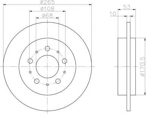 HELLA PAGID 8DD355102261 гальмівний диск