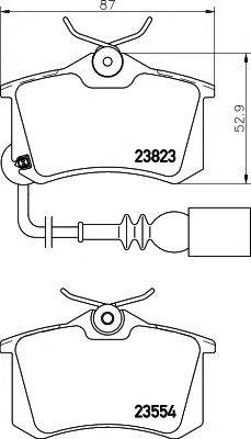 HELLA PAGID 8DB355010781 Комплект гальмівних колодок, дискове гальмо