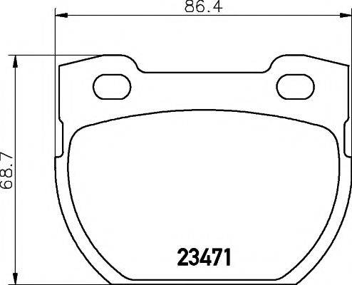 HELLA PAGID 8DB355010921 Комплект гальмівних колодок, дискове гальмо