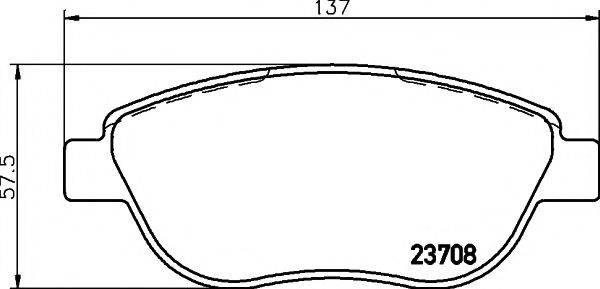 HELLA PAGID 8DB355011331 Комплект гальмівних колодок, дискове гальмо