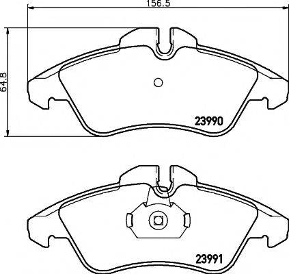 HELLA PAGID 8DB355014481 Комплект гальмівних колодок, дискове гальмо