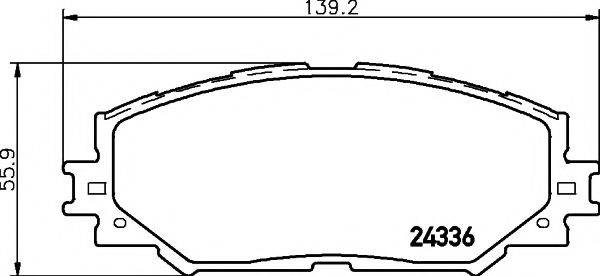 HELLA PAGID 8DB355006861 Комплект гальмівних колодок, дискове гальмо