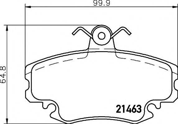 HELLA PAGID 8DB355018131 Комплект гальмівних колодок, дискове гальмо