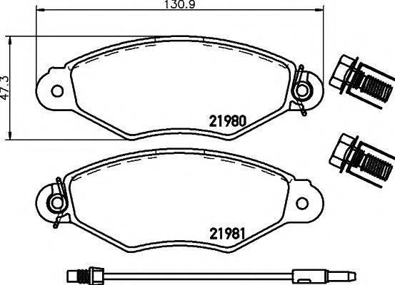 HELLA PAGID 8DB355012711 Комплект гальмівних колодок, дискове гальмо