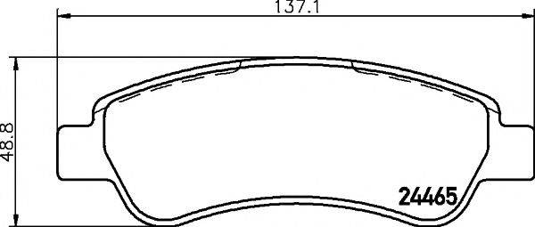 HELLA PAGID 8DB355012911 Комплект гальмівних колодок, дискове гальмо