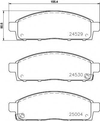 HELLA PAGID 8DB355013221 Комплект гальмівних колодок, дискове гальмо