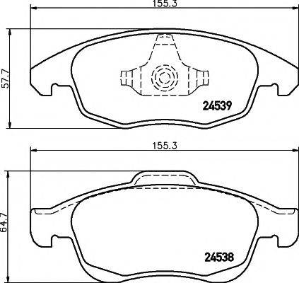 HELLA PAGID 8DB355013341 Комплект гальмівних колодок, дискове гальмо