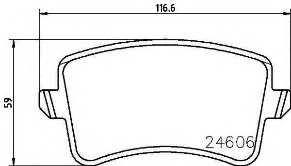 HELLA PAGID 8DB355013651 Комплект гальмівних колодок, дискове гальмо