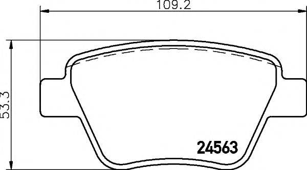 HELLA PAGID 8DB355014021 Комплект гальмівних колодок, дискове гальмо