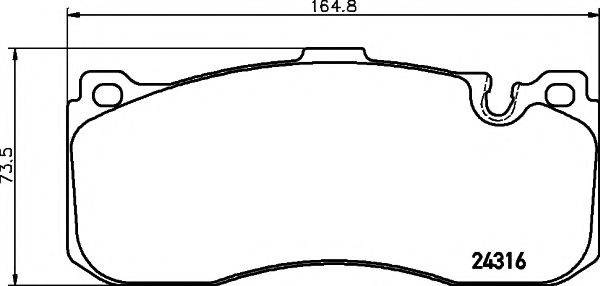 HELLA PAGID 8DB355014041 Комплект гальмівних колодок, дискове гальмо