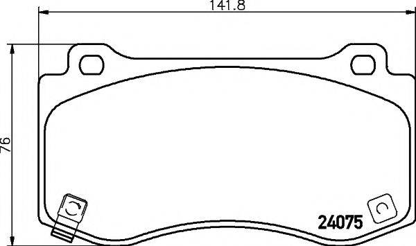 HELLA PAGID 8DB355014201 Комплект гальмівних колодок, дискове гальмо