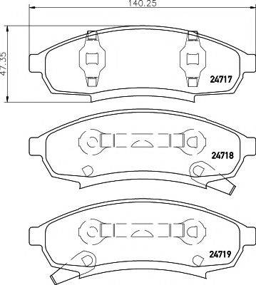 HELLA PAGID 8DB355014281 Комплект гальмівних колодок, дискове гальмо