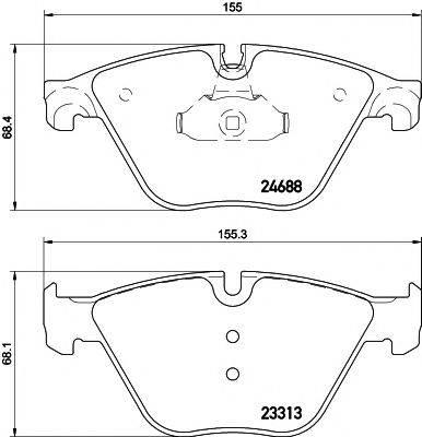 HELLA PAGID 8DB355015261 Комплект гальмівних колодок, дискове гальмо