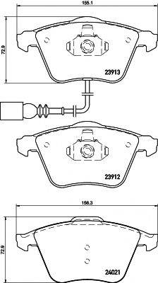 HELLA PAGID 8DB355015971 Комплект гальмівних колодок, дискове гальмо