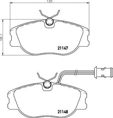 HELLA PAGID 8DB355017781 Комплект гальмівних колодок, дискове гальмо