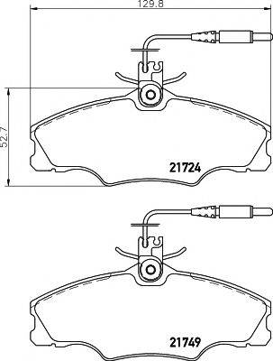 HELLA PAGID 8DB355018201 Комплект гальмівних колодок, дискове гальмо