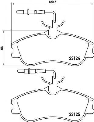 HELLA PAGID 8DB355018261 Комплект гальмівних колодок, дискове гальмо