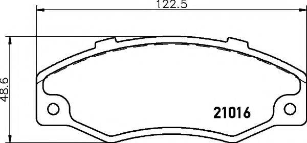 HELLA PAGID 8DB355018971 Комплект гальмівних колодок, дискове гальмо