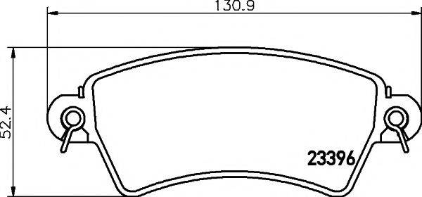 HELLA PAGID 8DB355019341 Комплект гальмівних колодок, дискове гальмо