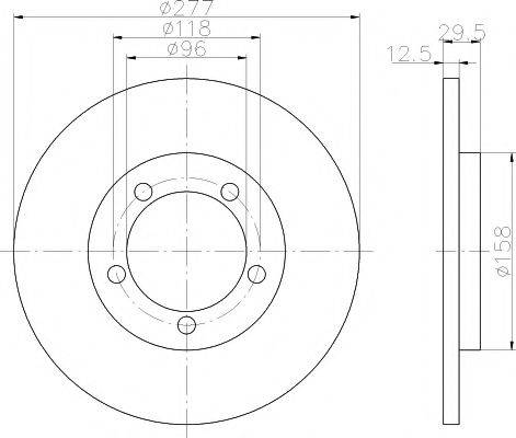 HELLA PAGID 8DD355108671 гальмівний диск