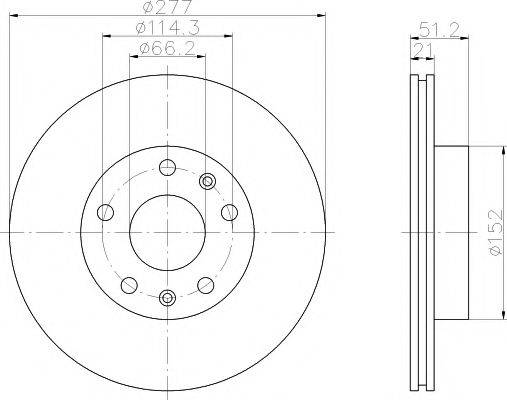 HELLA PAGID 8DD355108891 гальмівний диск