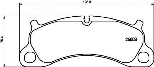 HELLA PAGID 8DB355019731 Комплект гальмівних колодок, дискове гальмо