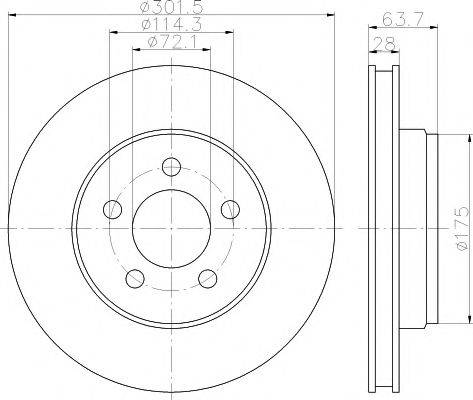 HELLA PAGID 8DD355119241 гальмівний диск