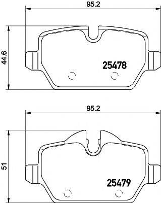 HELLA PAGID 8DB355020111 Комплект гальмівних колодок, дискове гальмо