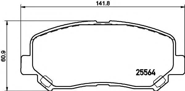 HELLA PAGID 8DB355020511 Комплект гальмівних колодок, дискове гальмо