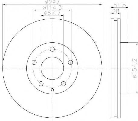 HELLA PAGID 8DD355119581 гальмівний диск