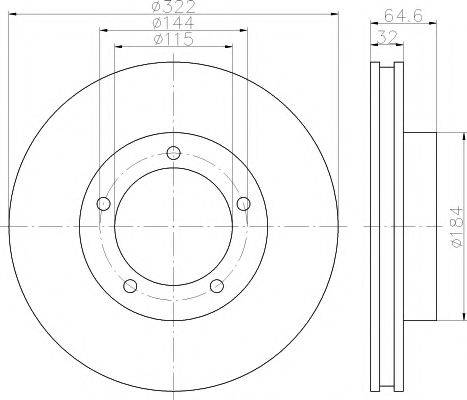 HELLA PAGID 8DD355120021 гальмівний диск