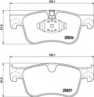 HELLA PAGID 8DB355020931 Комплект гальмівних колодок, дискове гальмо