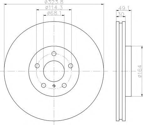 HELLA PAGID 8DD355120271 гальмівний диск