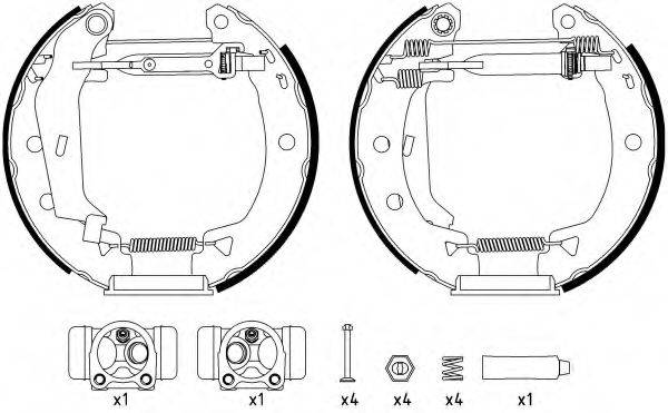 HELLA PAGID 8DB355003821 Комплект гальмівних колодок