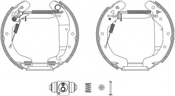 HELLA PAGID 8DB355005051 Комплект гальмівних колодок