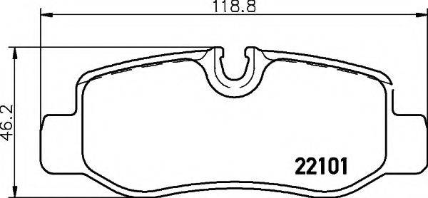 HELLA PAGID 8DB355021761 Комплект гальмівних колодок, дискове гальмо