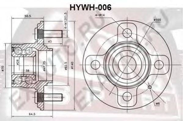 ASVA HYWH006 Маточина колеса