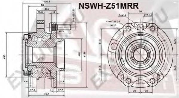 ASVA NSWHZ51MRR Маточина колеса