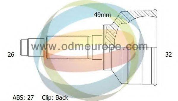 ODM-MULTIPARTS 12271445 Шарнірний комплект, приводний вал