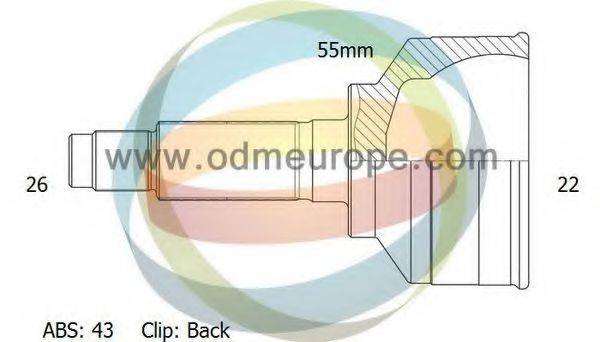 ODM-MULTIPARTS 12271795 Шарнірний комплект, приводний вал