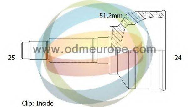 ODM-MULTIPARTS 12351966 Шарнірний комплект, приводний вал