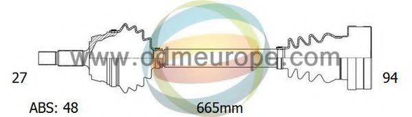 ODM-MULTIPARTS 18342101 Приводний вал