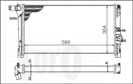 LORO 0160170053 Радіатор, охолодження двигуна