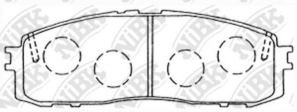 NIBK PN1142 Комплект гальмівних колодок, дискове гальмо