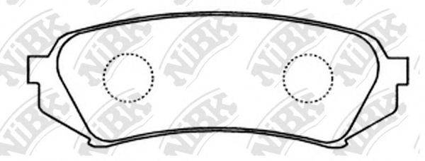 NIBK PN1412 Комплект гальмівних колодок, дискове гальмо
