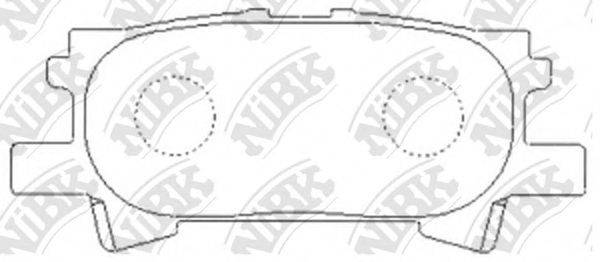 NIBK PN1498 Комплект гальмівних колодок, дискове гальмо