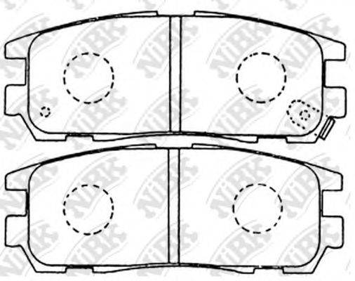 NIBK PN4299 Комплект гальмівних колодок, дискове гальмо